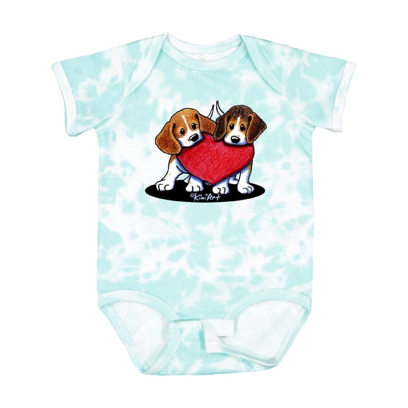 Inktastic Beagle Heartfelt Duo Boys or Girls Baby Bodysuit