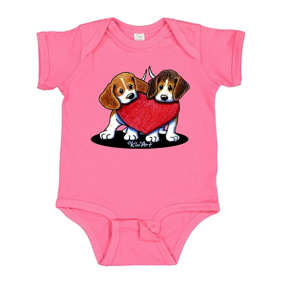 Inktastic Beagle Heartfelt Duo Boys or Girls Baby Bodysuit