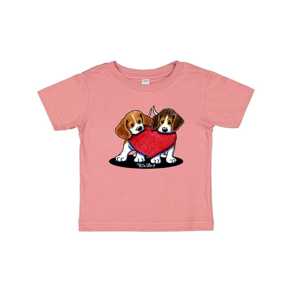 Inktastic Beagle Heartfelt Duo Boys or Girls Baby T-Shirt