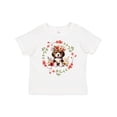 thumbnail image 1 of Inktastic Beagle Puppy Flowered Girls Toddler T-Shirt, 1 of 5