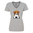 thumbnail image 1 of Inktastic Beagle Women's V-Neck T-Shirt, 1 of 5