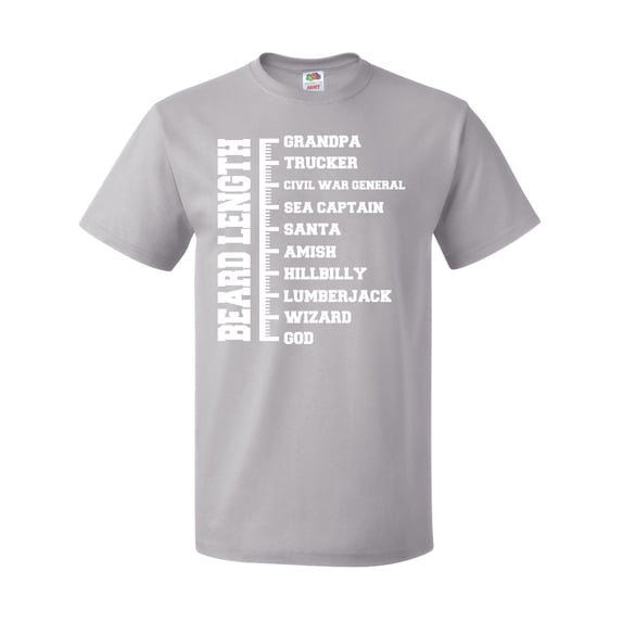 Inktastic Beard Length Chart T-Shirt
