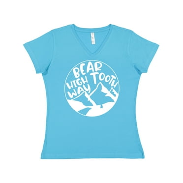 Inktastic Beartooth Highway Montana Mountains Women's V-Neck T-Shirt