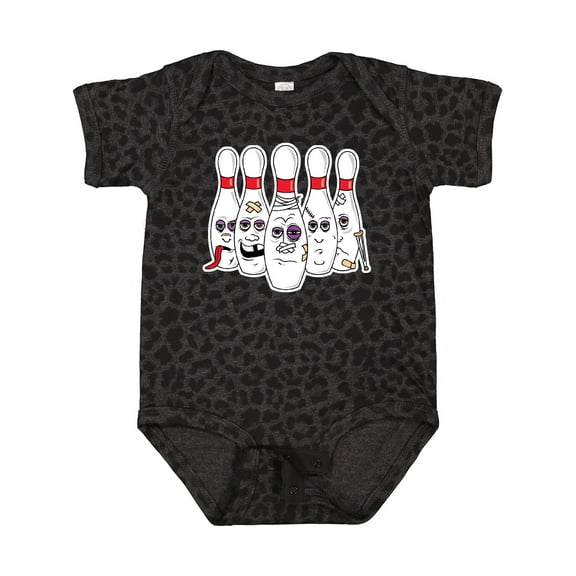 Inktastic Beat Up Bowling Pins Boys or Girls Baby Bodysuit
