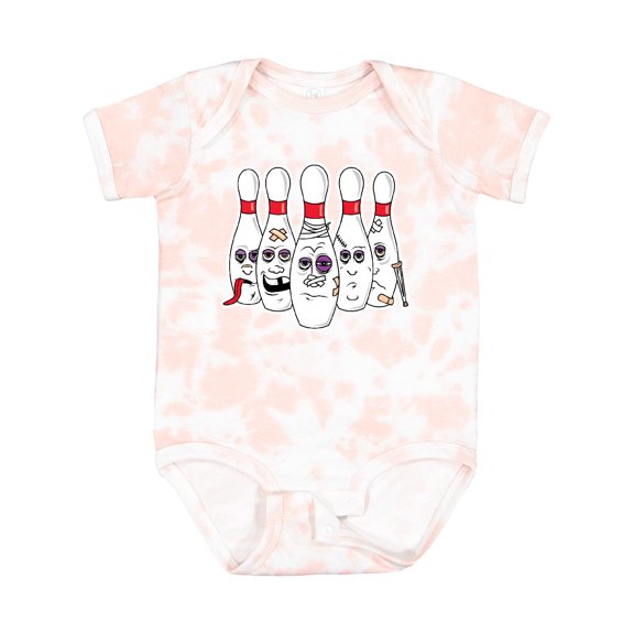 Inktastic Beat Up Bowling Pins Boys or Girls Baby Bodysuit