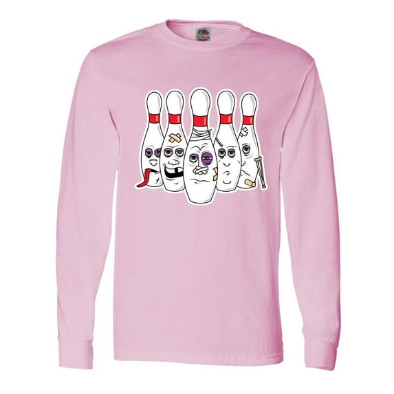 Inktastic Beat Up Bowling Pins Long Sleeve T-Shirt