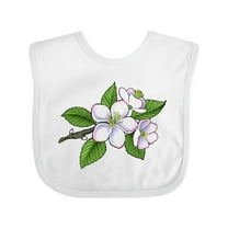 Inktastic Beautiful Apple Blossom Flowers on Branch Boys or Girls Baby Bib