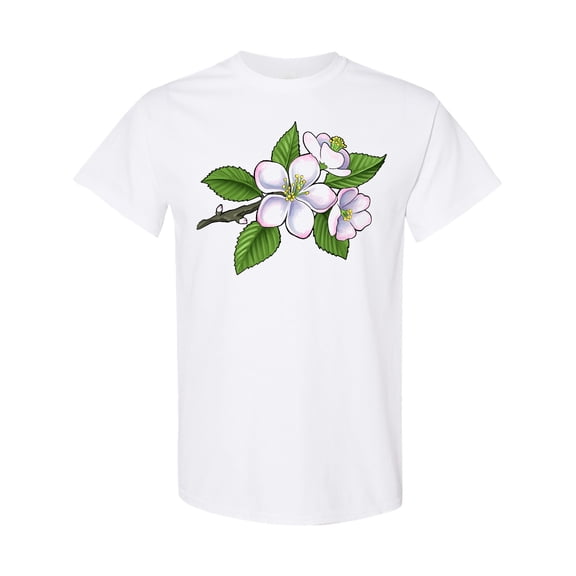 Inktastic Beautiful Apple Blossom Flowers on Branch T-Shirt