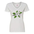 thumbnail image 1 of Inktastic Beautiful Apple Blossom Flowers on Branch Women's V-Neck T-Shirt, 1 of 5