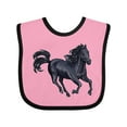 thumbnail image 1 of Inktastic Beautiful Galloping Black Horse Boys or Girls Baby Bib, 1 of 4