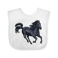 thumbnail image 1 of Inktastic Beautiful Galloping Black Horse Boys or Girls Baby Bib, 1 of 4