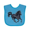 thumbnail image 1 of Inktastic Beautiful Galloping Black Horse Boys or Girls Baby Bib, 1 of 4