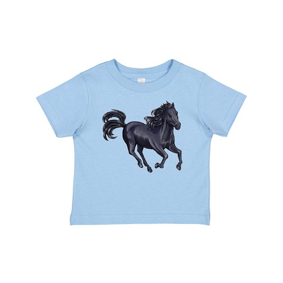 Inktastic Beautiful Galloping Black Horse Boys or Girls Baby T-Shirt