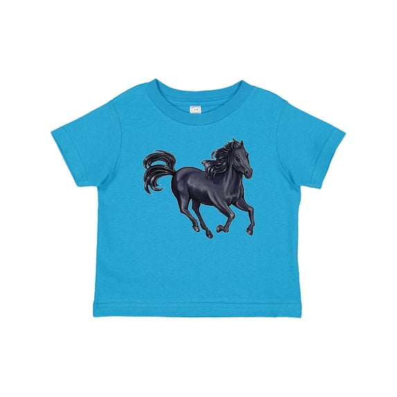 Inktastic Beautiful Galloping Black Horse Boys or Girls Baby T-Shirt