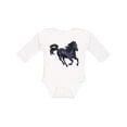 thumbnail image 1 of Inktastic Beautiful Galloping Black Horse Boys or Girls Long Sleeve Baby Bodysuit, 1 of 5