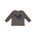 thumbnail image 1 of Inktastic Beautiful Galloping Black Horse Boys or Girls Long Sleeve Toddler T-Shirt, 1 of 5