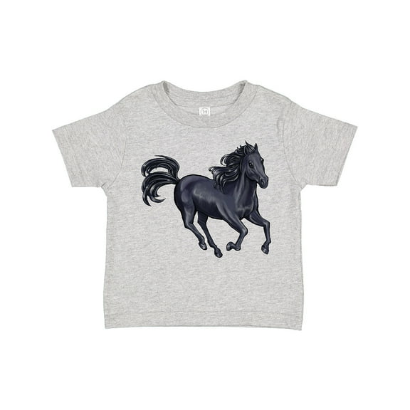 Inktastic Beautiful Galloping Black Horse Boys or Girls Toddler T-Shirt