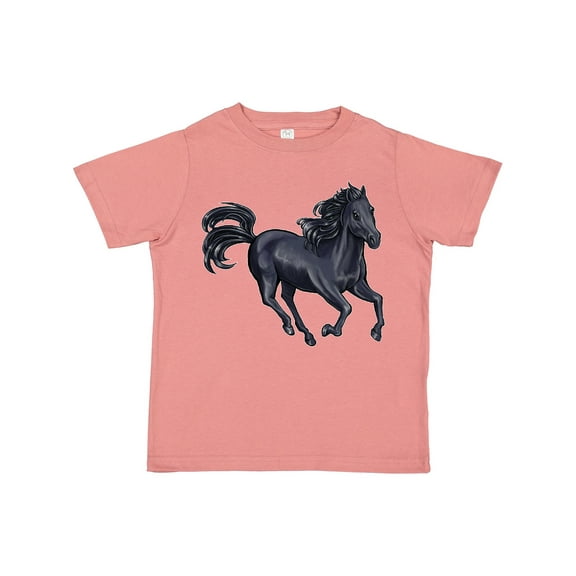 Inktastic Beautiful Galloping Black Horse Boys or Girls Toddler T-Shirt