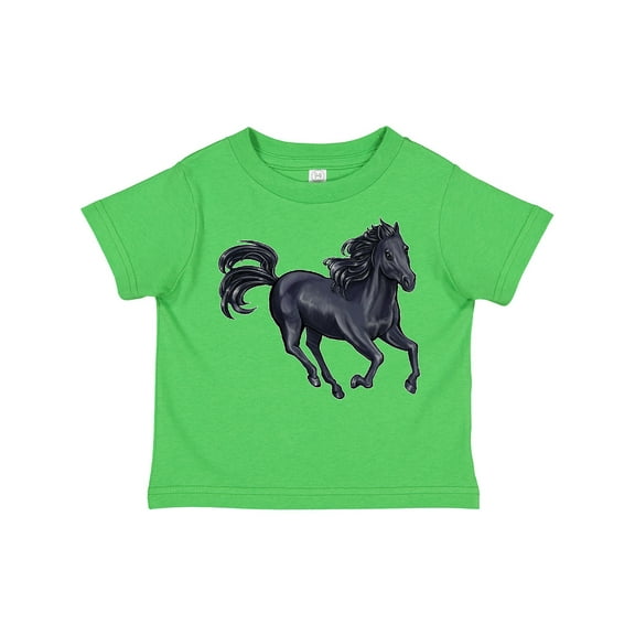 Inktastic Beautiful Galloping Black Horse Boys or Girls Toddler T-Shirt