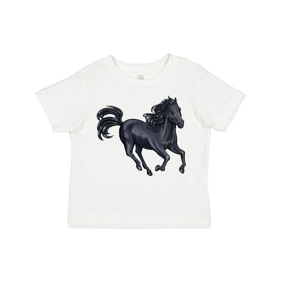 Inktastic Beautiful Galloping Black Horse Boys or Girls Toddler T-Shirt