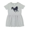 thumbnail image 1 of Inktastic Beautiful Galloping Black Horse Girls Toddler Dress, 1 of 5