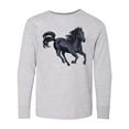 thumbnail image 1 of Inktastic Beautiful Galloping Black Horse Long Sleeve Youth T-Shirt, 1 of 5
