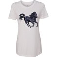 thumbnail image 1 of Inktastic Beautiful Galloping Black Horse Women's T-Shirt, 1 of 5