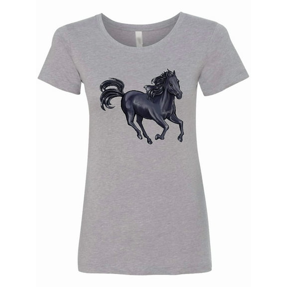 Inktastic Beautiful Galloping Black Horse Women's T-Shirt