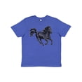 thumbnail image 1 of Inktastic Beautiful Galloping Black Horse Youth T-Shirt, 1 of 5