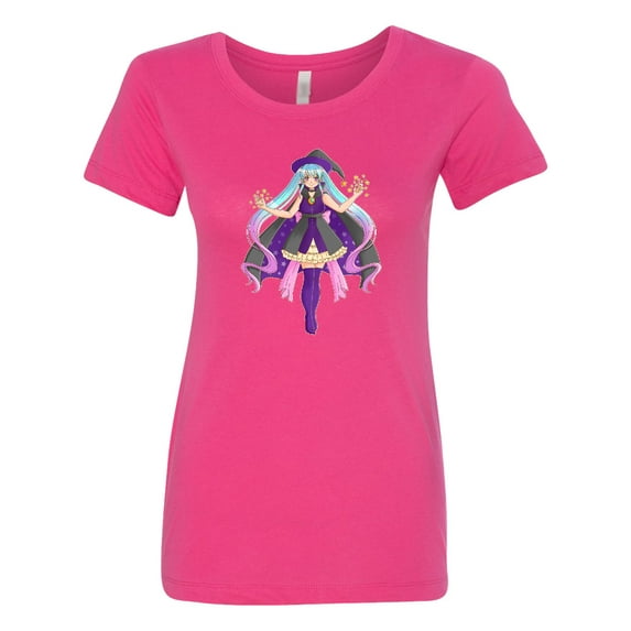 Inktastic Beautiful Purple Anime Witch Women's T-Shirt