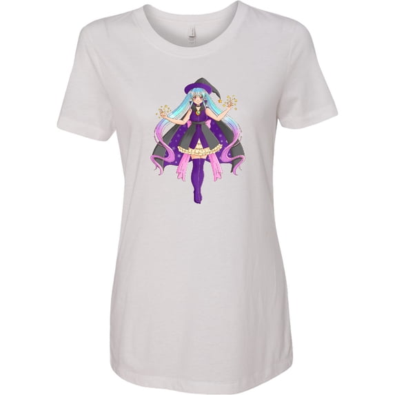 Inktastic Beautiful Purple Anime Witch Women's T-Shirt