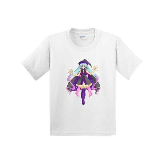 Inktastic Beautiful Purple Anime Witch Youth T-Shirt