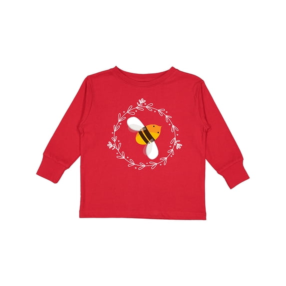 Inktastic Bee Cute Kids Honeybee Girls Long Sleeve Toddler T-Shirt