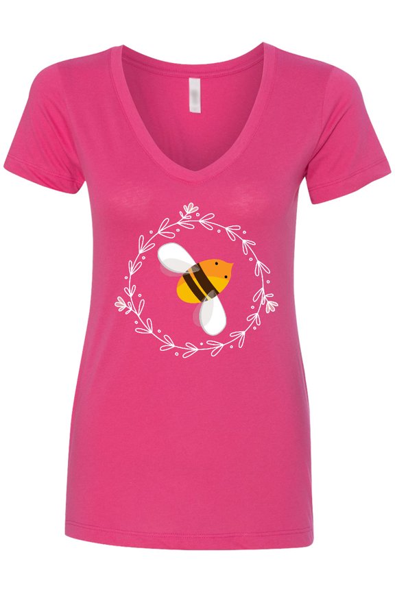 Bee Cute Kids Honeybee Women's V-Neck T-Shirt