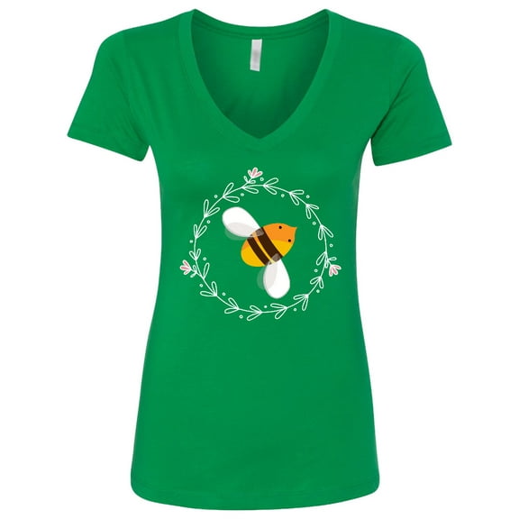Inktastic Bee Cute Kids Honeybee Women's V-Neck T-Shirt