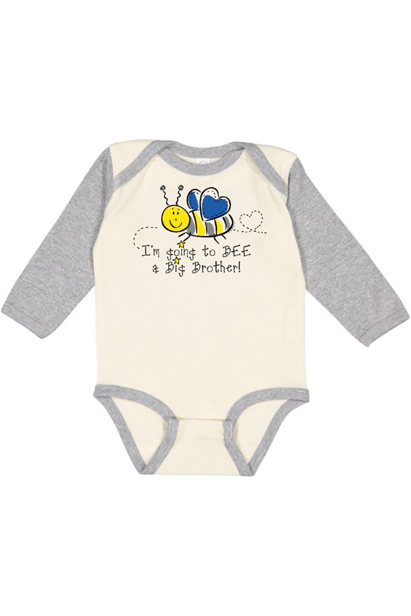 Bee Future Big Brother Boys Long Sleeve Baby Bodysuit