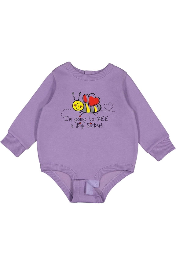 Bee Future Big Sister Baby Fleece Bodysuit