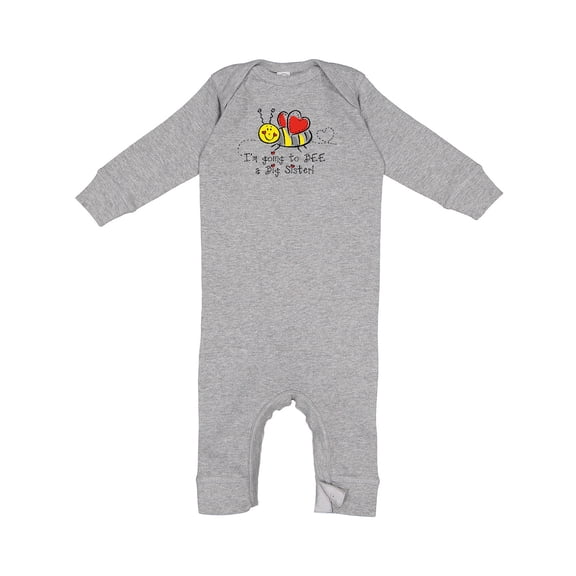 Inktastic Bee Future Big Sister Baby Romper Coveralls