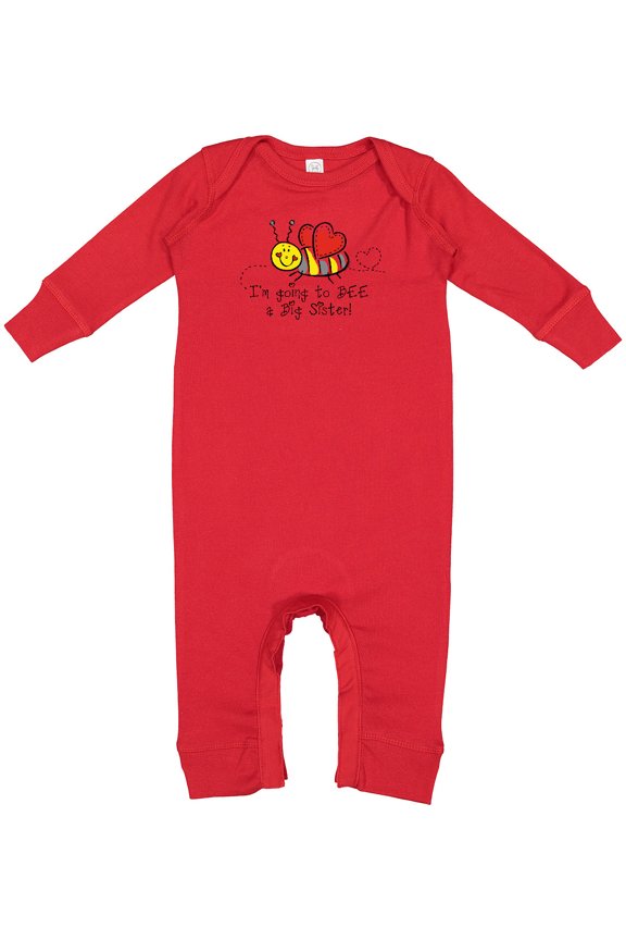 Bee Future Big Sister Baby Romper Coveralls