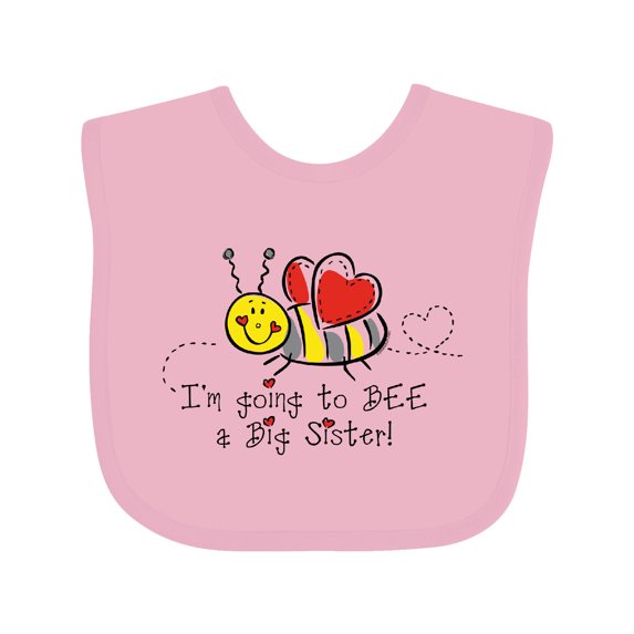Inktastic Bee Future Big Sister Girls Baby Bib