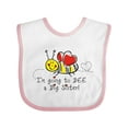 thumbnail image 1 of Inktastic Bee Future Big Sister Girls Baby Bib, 1 of 4
