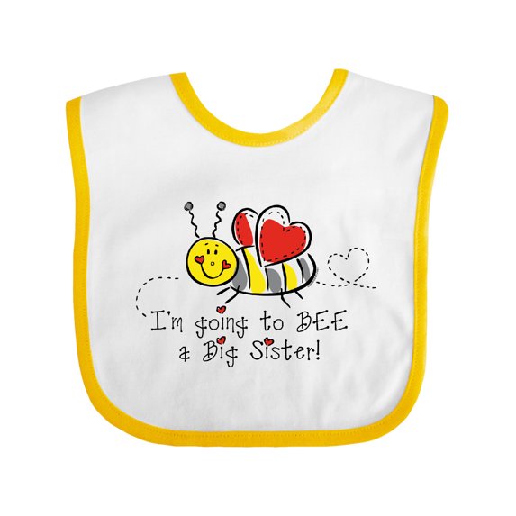 Inktastic Bee Future Big Sister Girls Baby Bib