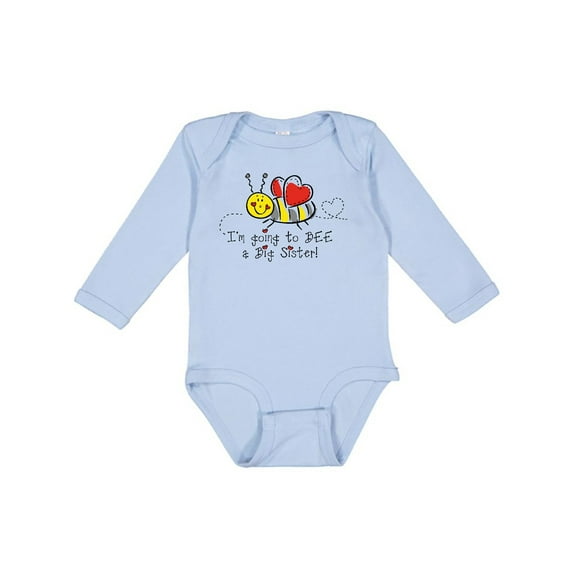 Inktastic Bee Future Big Sister Girls Long Sleeve Baby Bodysuit