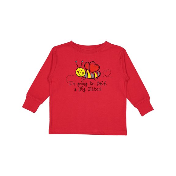 Inktastic Bee Future Big Sister Girls Long Sleeve Toddler T-Shirt