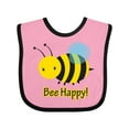 thumbnail image 1 of Inktastic Bee Happy Boys or Girls Baby Bib, 1 of 4
