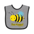 thumbnail image 1 of Inktastic Bee Happy Boys or Girls Baby Bib, 1 of 4
