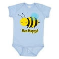 thumbnail image 1 of Inktastic Bee Happy Boys or Girls Baby Bodysuit, 1 of 5