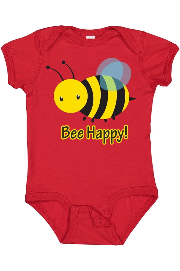 Bee Happy Boys or Girls Baby Bodysuit