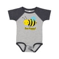 thumbnail image 1 of Inktastic Bee Happy Boys or Girls Baby Bodysuit, 1 of 5