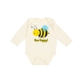 thumbnail image 1 of Inktastic Bee Happy Boys or Girls Long Sleeve Baby Bodysuit, 1 of 5